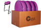 Jumbie Jam 4 Pack, Steel Drum Pans with Metal Z-Stand - G Major Purple